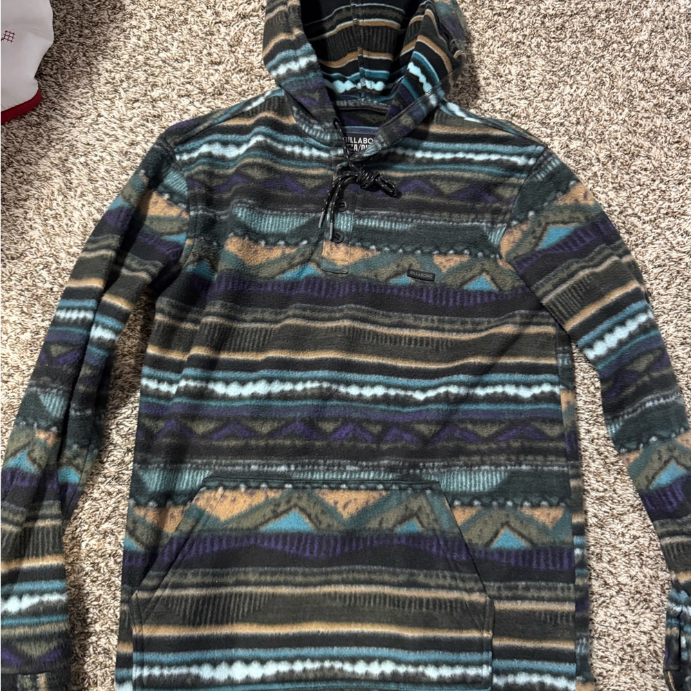 Billabong Multicolor Striped Hooded Sweater